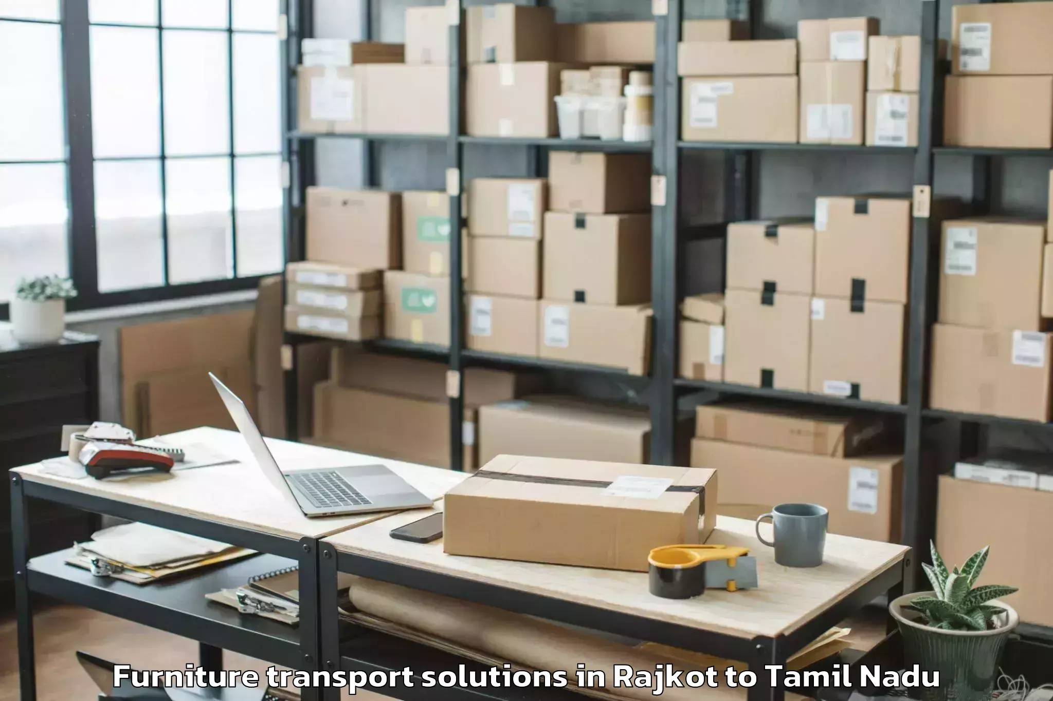 Easy Rajkot to Udayarpalayam Furniture Transport Solutions Booking